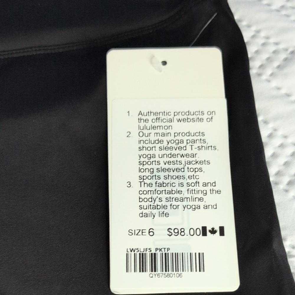 NWT Lululemon Women's Black Leggings - Picture 4 of 5
